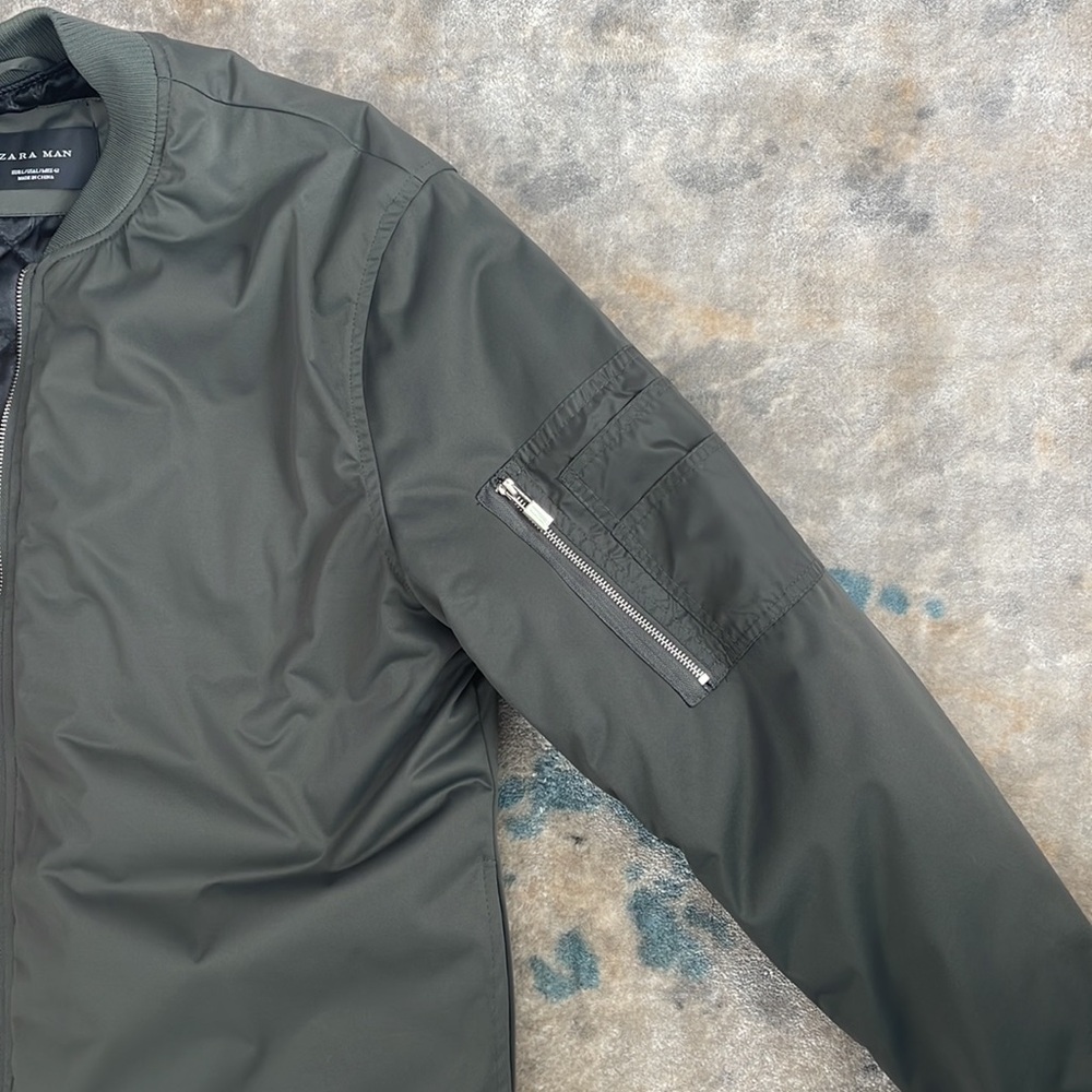 Zara men’s classic bomber trench jacket. - Picture 4 of 4